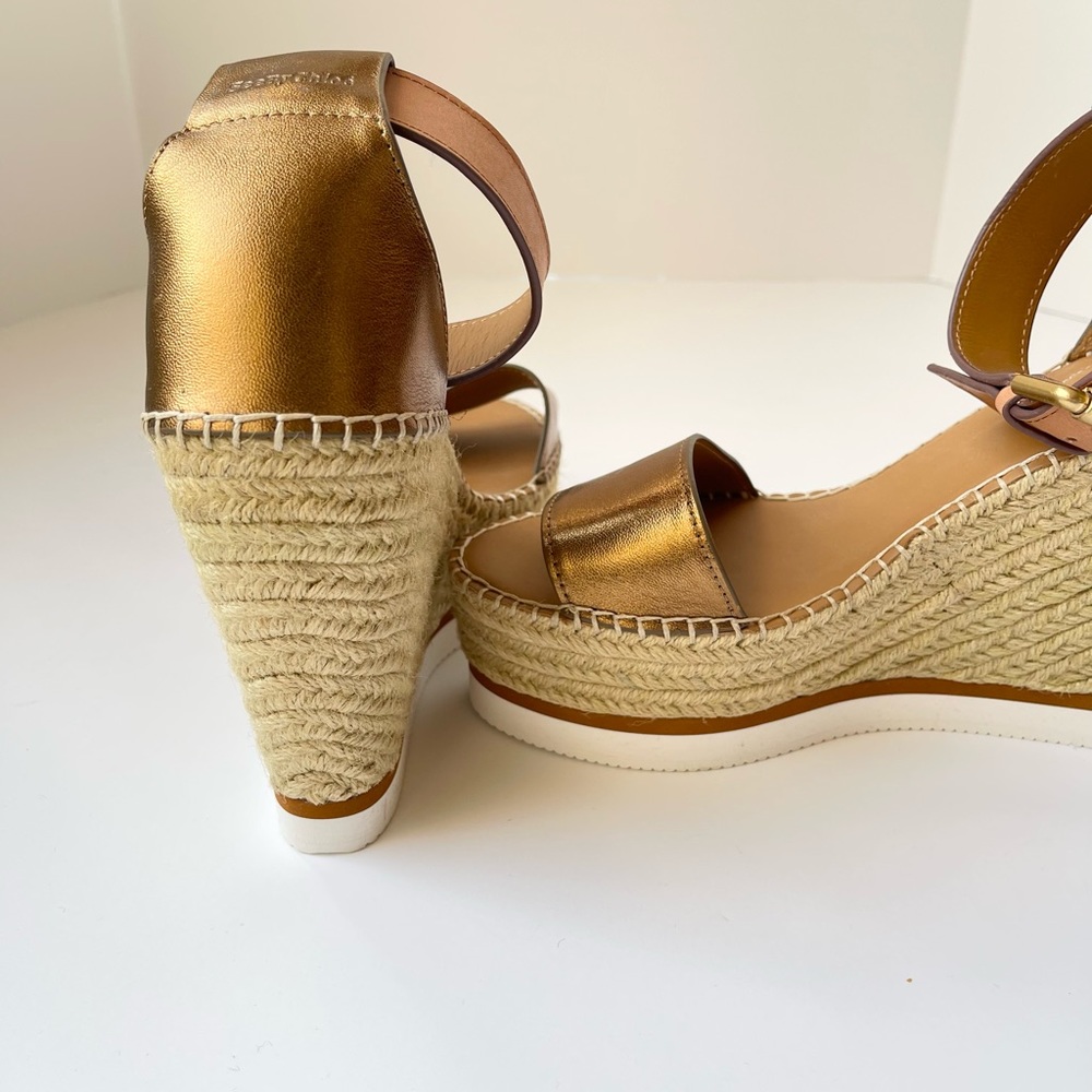See by Chole Glyn BRONZE espadrille. NWOB 40